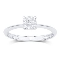 Anello Fanton Gioielli Donna SOLITARI in Oro bianco Diamante 0.07 Ct ANOR-102-52 - ANOR-102-52